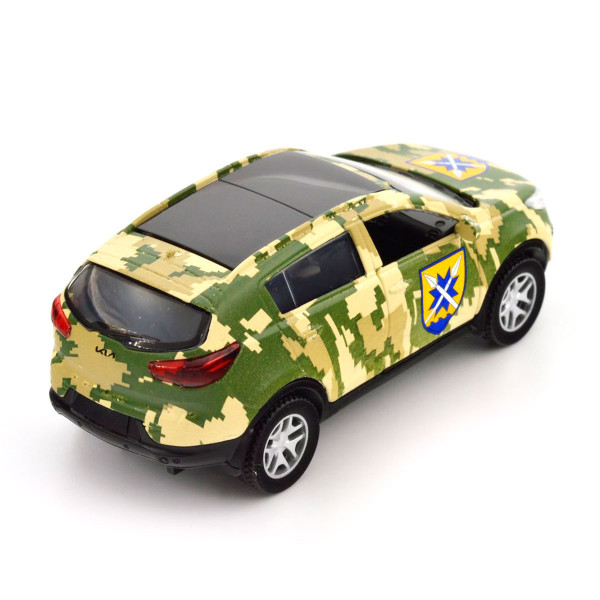 Машинка металева із серії "Шеврони Героїв" - Kia Stortage R - "56 ОМПБР"