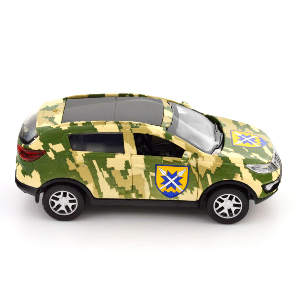 Машинка металева із серії "Шеврони Героїв" - Kia Stortage R - "56 ОМПБР"