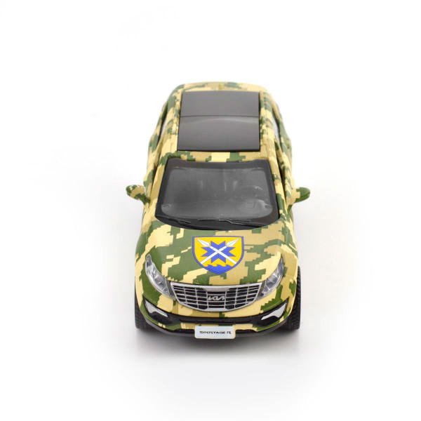 Машинка металева із серії "Шеврони Героїв" - Kia Stortage R - "56 ОМПБР"