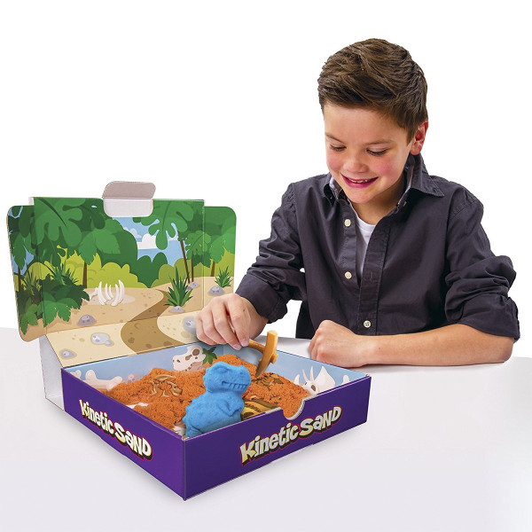 Пісок Для Дитячої Творчості - Kinetic Sand Dino (Блакитний, Коричневий)