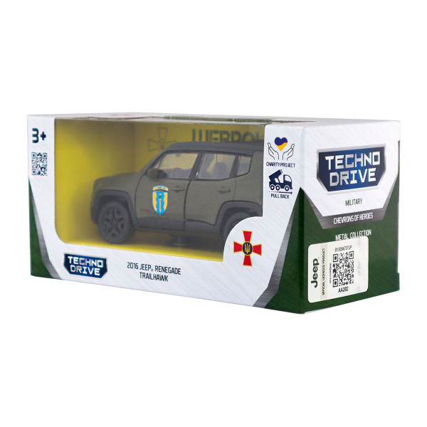 Машинка металева із серії "Шеврони Героїв" - JEEP Renegade Trailhawk - "Айдар"
