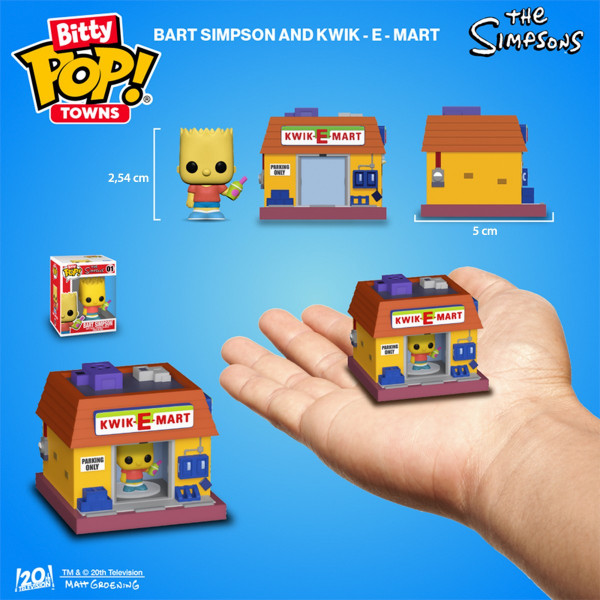 Набір фігурок Bitty Pop! Town - Барт Сімпсон і Квікі-Март