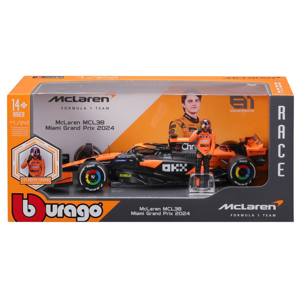 Автомодель з фігуркою - McLaren MCL38 (1:24)