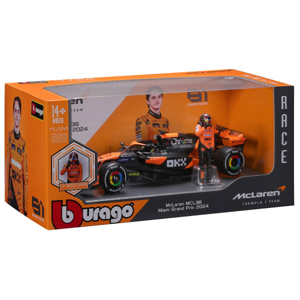 Автомодель з фігуркою - McLaren MCL38 (1:24)