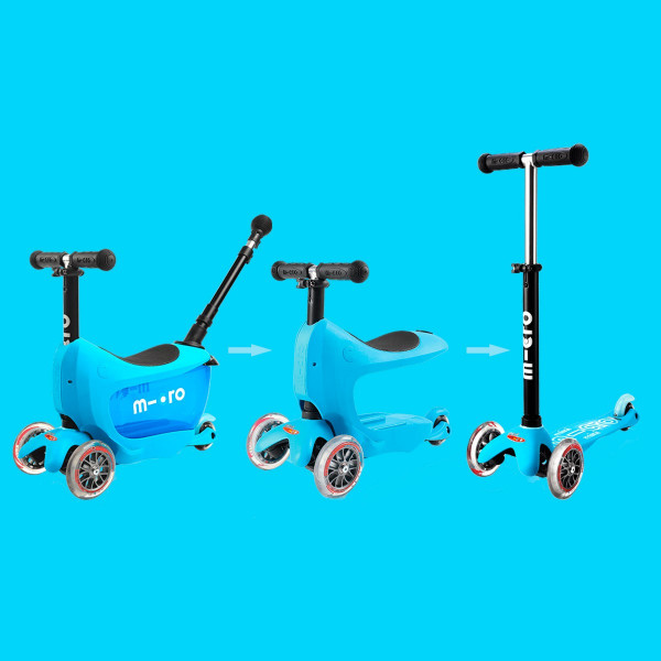 Самокат Micro серії Mini2go Deluxe Plus - Блакитний