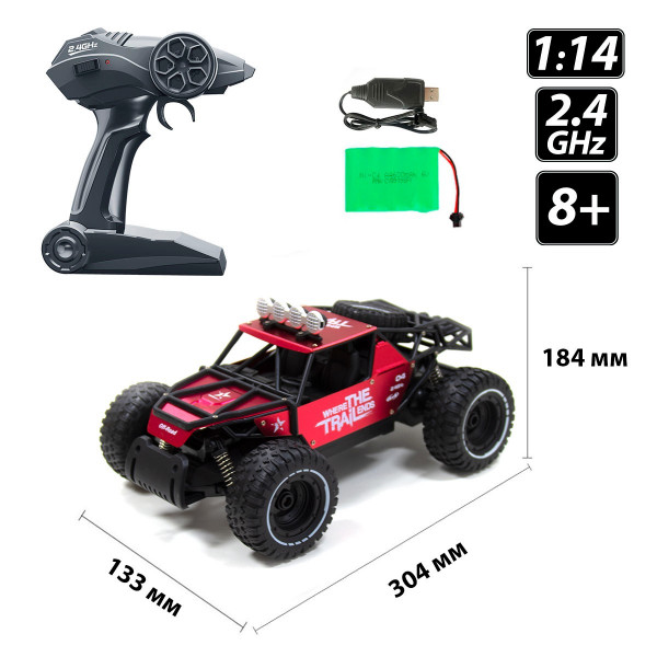 Автомобіль Off-road Crawler з р/к – Race (матовий червоний, 1:14)