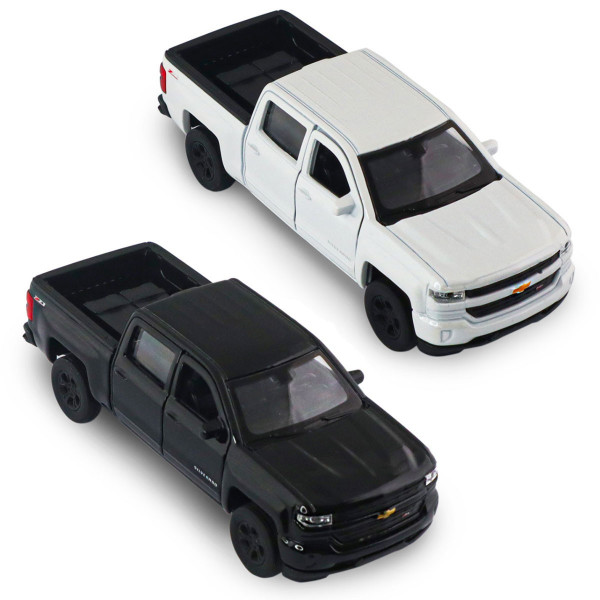 Автомодель - Chevrolet Silverado 2017 (перламутрово-білий, чорний)