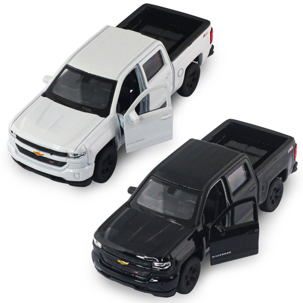 Автомодель - Chevrolet Silverado 2017 (перламутрово-білий, чорний)