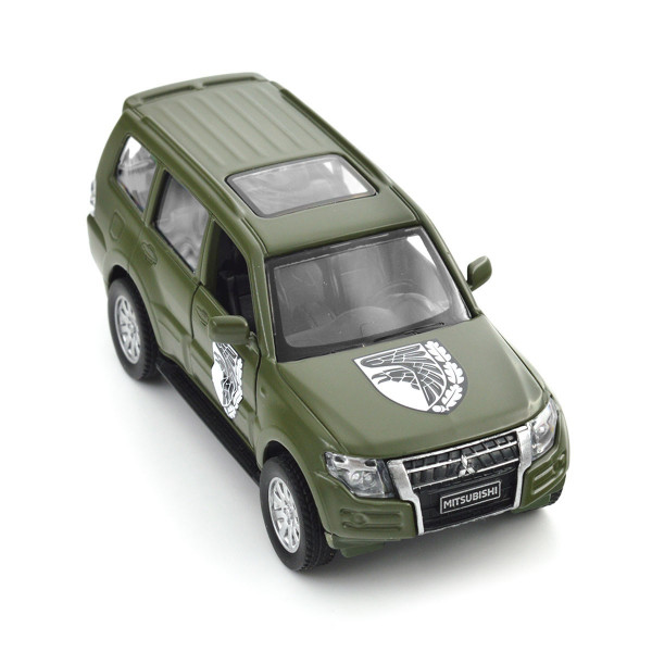 Машинка металева із серії "Шеврони Героїв" - Mitsubishi Pajero 4WD Turbo - "93 ОМБР"