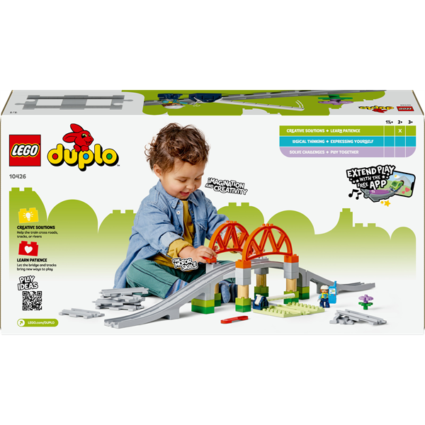 Конструктор LEGO DUPLO Town Залізничний міст і колії додатковий набір 42 деталі (10426)