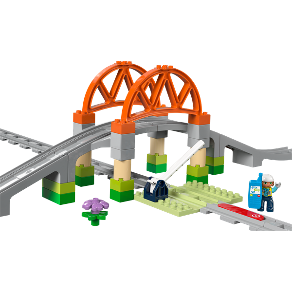 Конструктор LEGO DUPLO Town Залізничний міст і колії додатковий набір 42 деталі (10426)