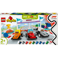 Конструктор LEGO DUPLO Town Автомобілі для перегонів і пілоти команд Формули-1, 70 деталей (10445)