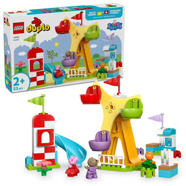 Конструктор LEGO DUPLO Свинка Пеппа Ярмарок розваг 53 деталі (10453)