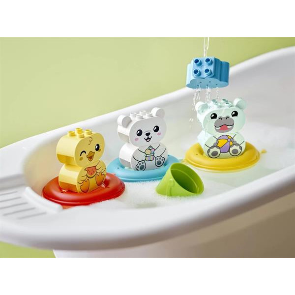Конструктор LEGO DUPLO My First Веселе купання Плаваючий поїзд із тваринками 14 деталей (10965)