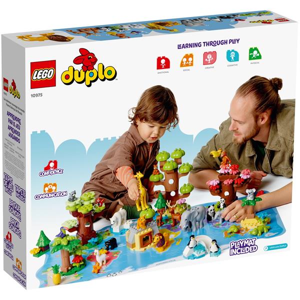 Конструктор LEGO DUPLO Town Дикі тварини світу 142 деталей (10975)