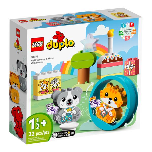 Конструктор LEGO DUPLO My First Моє перше цуценя та кошеня зі звуками 22 деталі (10977)