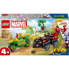 Конструктор LEGO Marvel Павук і його неймовірні друзі Перегони на електромобілях з динозаврами 124 деталі (11198)
