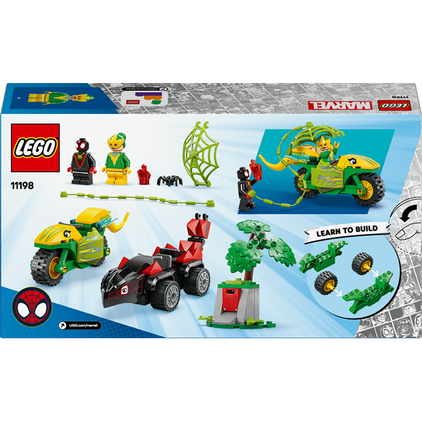 Конструктор LEGO Marvel Павук і його неймовірні друзі Перегони на електромобілях з динозаврами 124 деталі (11198)