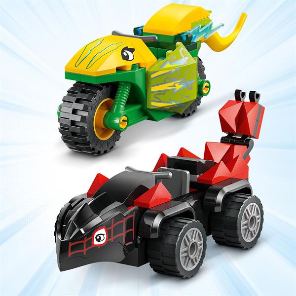 Конструктор LEGO Marvel Павук і його неймовірні друзі Перегони на електромобілях з динозаврами 124 деталі (11198)