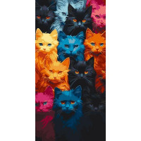 Картина за номерами ArtCraft Котяча палітра 40х80 см (11524-AC)