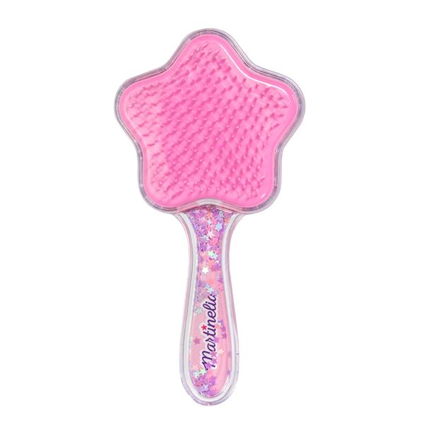 Блискучий гребінець для волосся Martinelia Єдиноріг рожевий (20201W-pink)