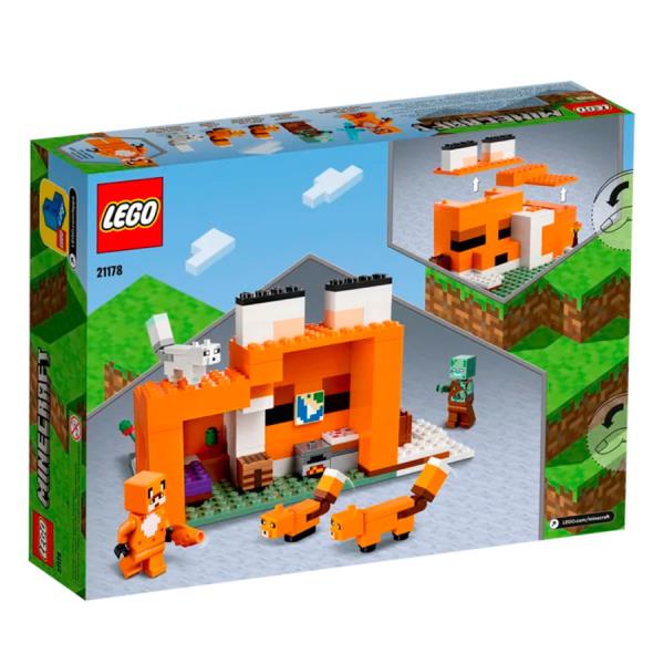 Конструктор LEGO Minecraft Лисяча хатина 193 деталі (21178)