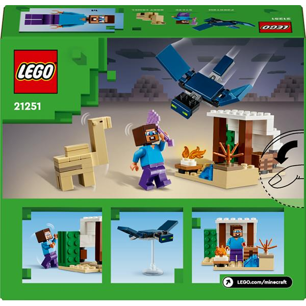 Конструктор LEGO Minecraft Експедиція Стіва в пустелю 75 деталей (21251)