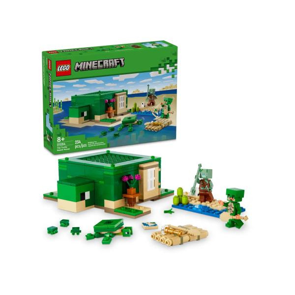 Конструктор LEGO Minecraft Пляжний будинок у формі черепахи 234 деталі (21254)