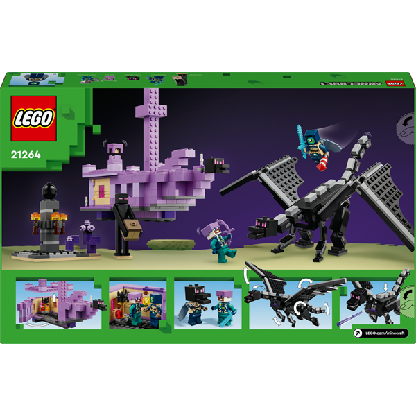 Конструктор LEGO Minecraft Дракон Енду і Корабель Краю 657 деталей (21264)