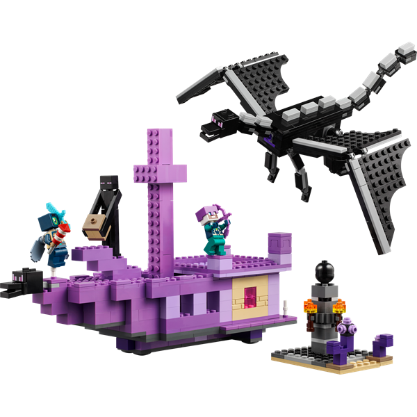 Конструктор LEGO Minecraft Дракон Енду і Корабель Краю 657 деталей (21264)