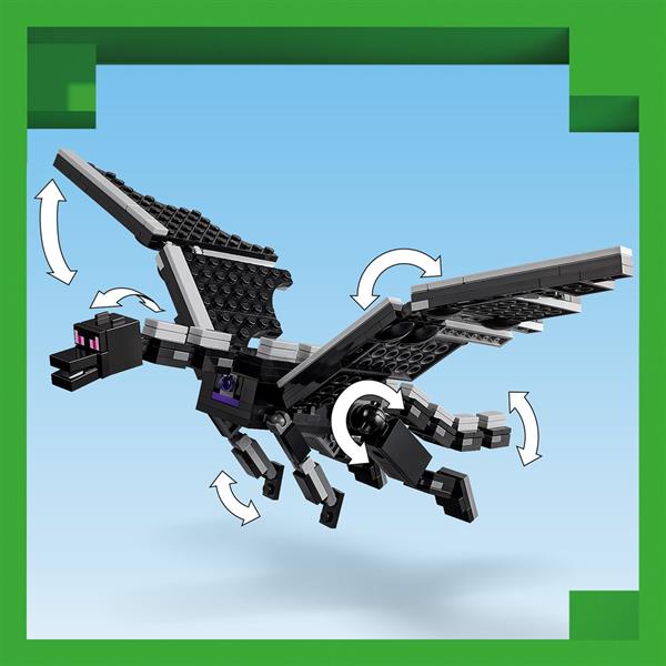 Конструктор LEGO Minecraft Дракон Енду і Корабель Краю 657 деталей (21264)
