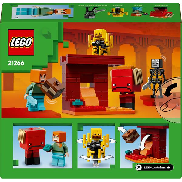 Конструктор LEGO Minecraft Битва з лавою в Незері 99 деталей (21266)