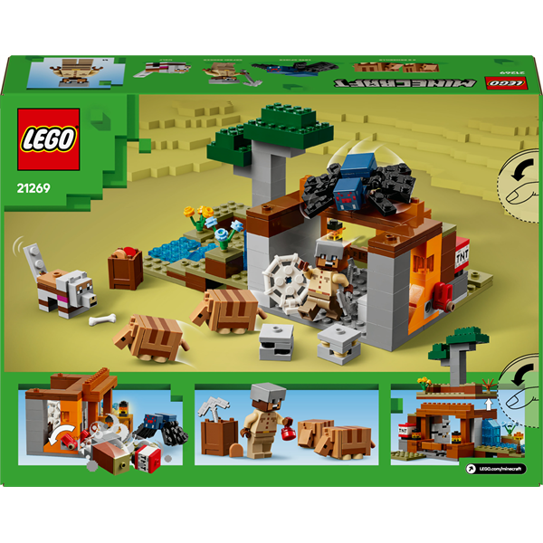 Конструктор LEGO Minecraft Шахтна експедиція Броненосець 247 деталей (21269)
