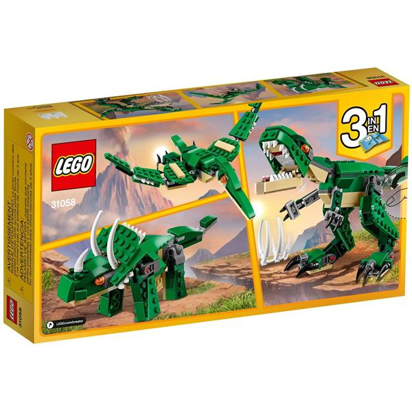 Конструктор LEGO Creator Могутні динозаври 3 в 1, 174 деталі (31058)