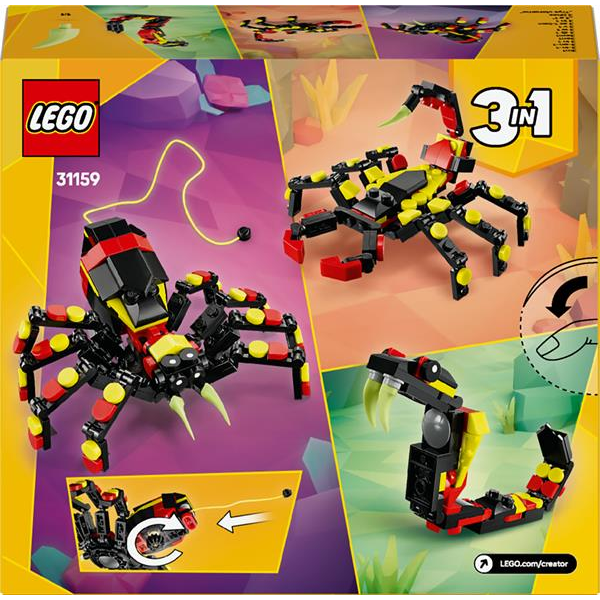 Конструктор LEGO Creator Дикі тварини: дивовижний павук 153 деталі (31159)