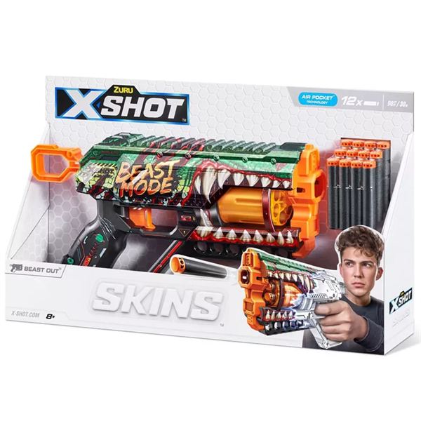 Швидкострільний бластер X-Shot Skins Griefer Beast Out 12 патронів (36561A)