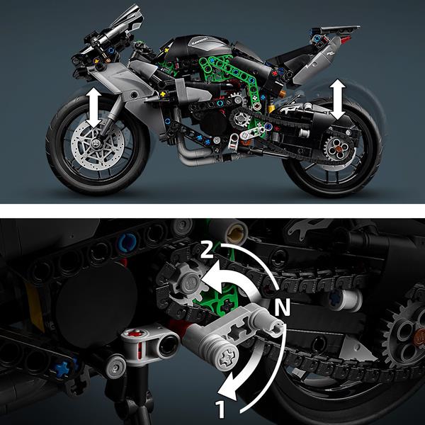 Конструктор LEGO Technic Мотоцикл Kawasaki Ninja H2R 643 деталі (42170)