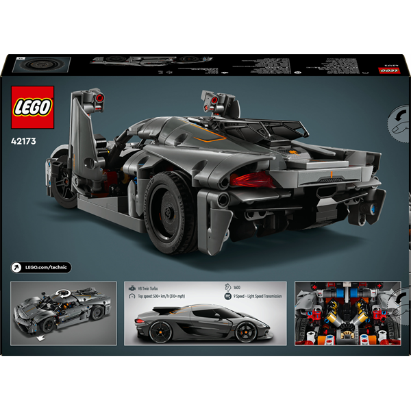 Конструктор LEGO Technic Koenigsegg Jesko Absolut сірий гіперкар 801 деталь (42173)