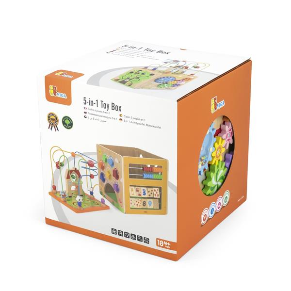 Бізікуб дерев'яний Viga Toys 5 в 1 (44591)