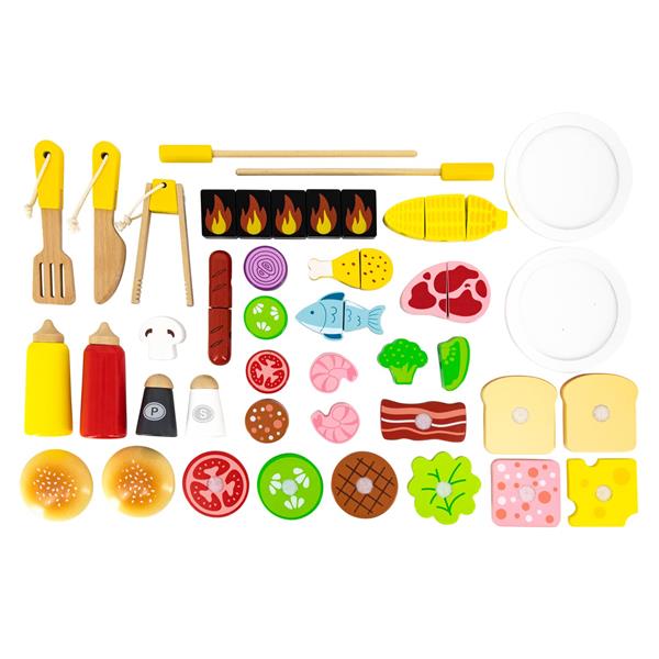 Дитячий гриль Viga Toys Барбекю з продуктами (44656)