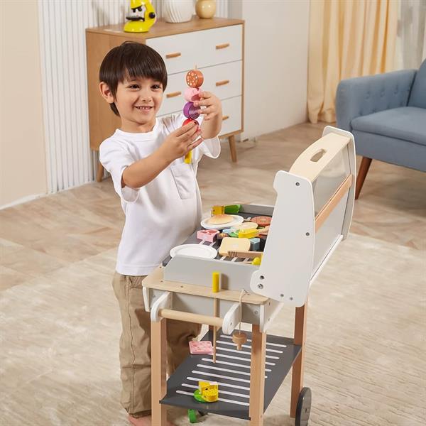 Дитячий гриль Viga Toys Барбекю з продуктами (44656)