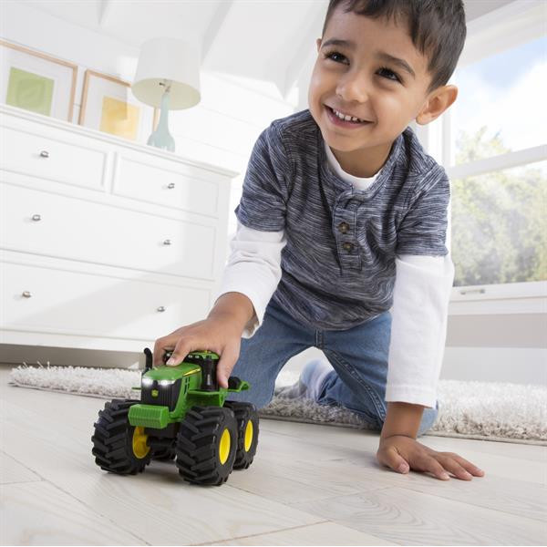 Машинка Трактор John Deere Kids Monster Treads з великими колесами зі світлом і звуком (46656)