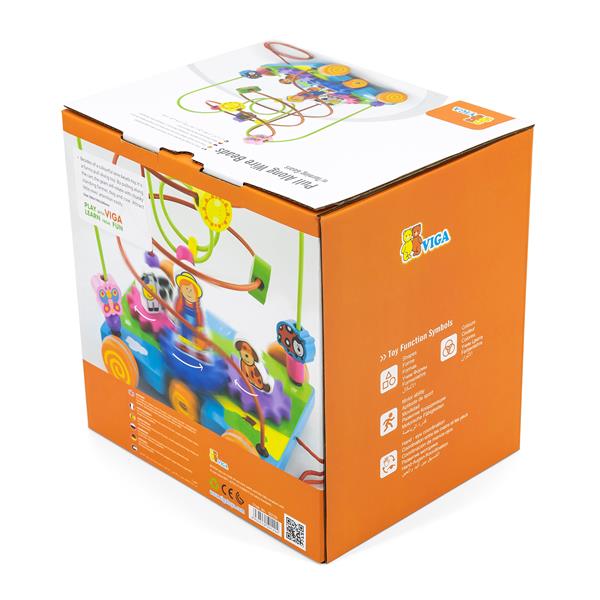 Дерев'яна каталка-лабіринт Viga Toys Шестерінки (50120)