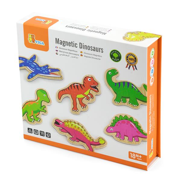 Набір магнітів Viga Toys Динозаври 20 шт. (50289)