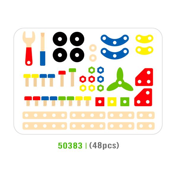 Дерев'яний конструктор Viga Toys 48 деталей (50383)