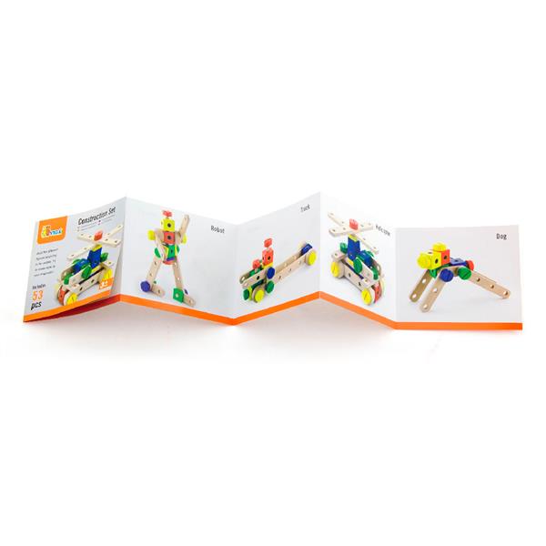 Дерев'яний конструктор Viga Toys 53 деталі (50490)