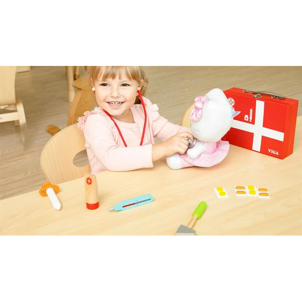 Дерев'яний ігровий набір Viga Toys Валізка доктора (50530)