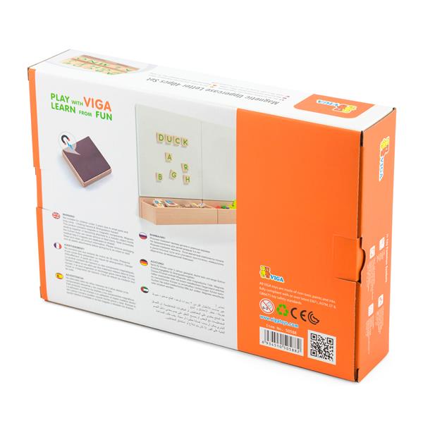 Набір магнітних букв Viga Toys Заголовні 40 шт. (50588)