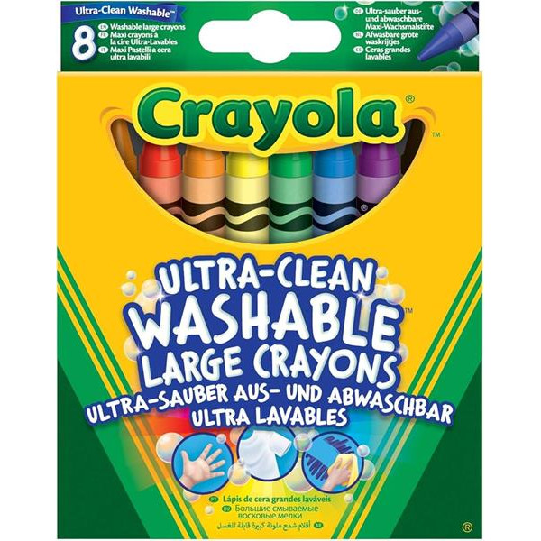Набір воскової крейди Crayola Crayons велика ultra-clean washable 8 кольорів (52-3282)