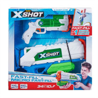 Набір водних бластерів X-Shot Fast Fill середній і маленький біло-блакитний (56225)